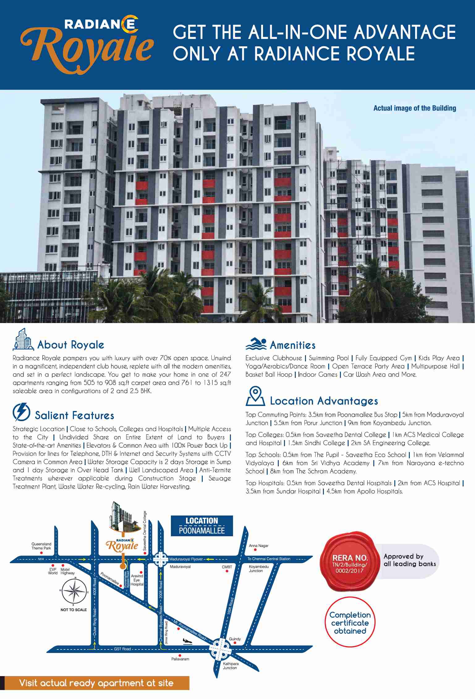 Completion Certificate obtained for Radiance Royale in Porur, Chennai Update